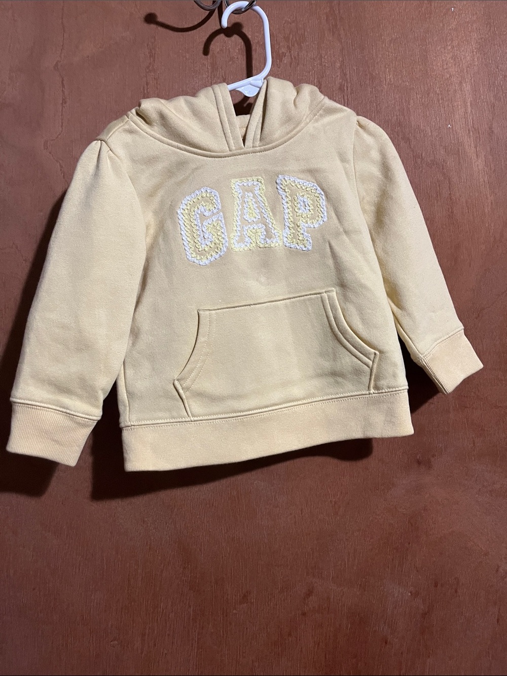 GAP Cream Yellow Hooded Sweatshirt for Kids